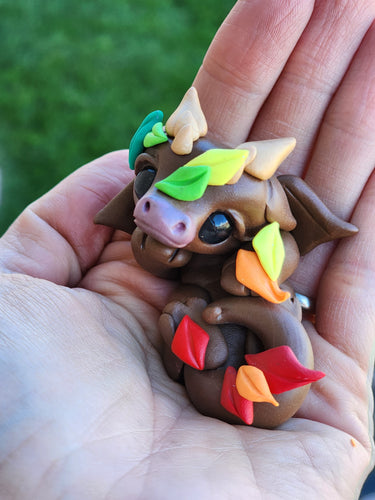 READY TO SHIP Autumn Leaf Baby Dragon